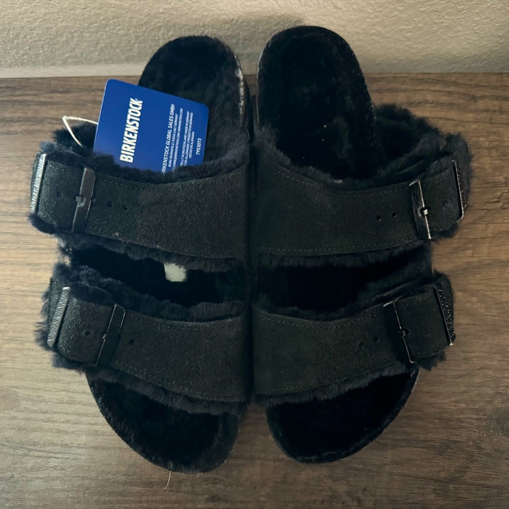 Birkenstock Arizona Shearling black NWT size 37